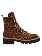 Marc Fisher Ltd Izzie Leopard-print Calf Hair Hiking Boots