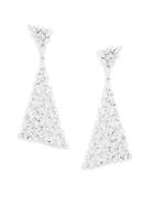 Saks Fifth Avenue Crystal And Sterling Silver Geometric Earrings