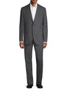 Jack Victor Classic Fit Patterned Wool Suit