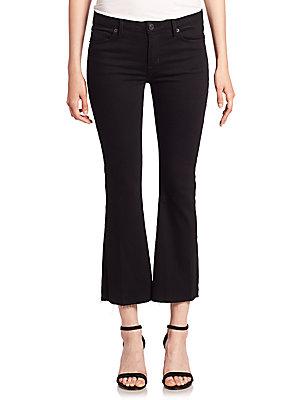 Hudson Jeans Mia Black Cropped Flare Jeans