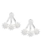 Ava & Aiden Silvertone Crystal Earrings