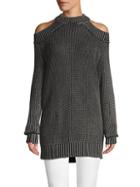 Free People Cold-shoulder Cotton Sweater