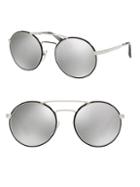 Tom Ford 54mm Oversized Round Mirrored Sunglasses