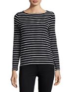 French Connection Striped Long Sleeves Tee