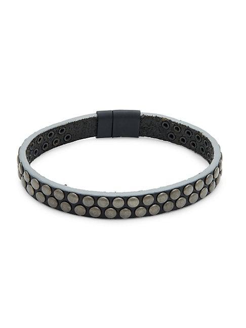 Tateossian Grommet Leather Bracelet