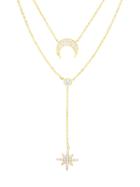 Chloe & Madison 14k Gold Vermeil & Crystal Layered Necklace