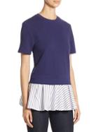 Carven Babydoll Layered Cotton Top