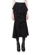 Givenchy Stretch-wool Ruffle Skirt