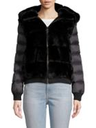 Annabelle New York Hooded Rabbit Fur Down Jacket