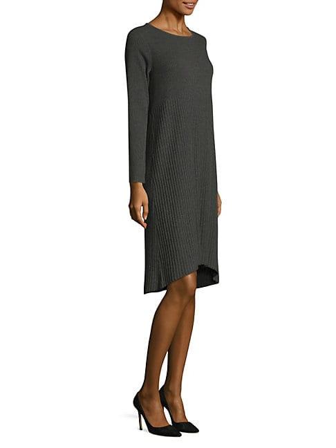 Eileen Fisher Hi-lo Wool Sweater Dress