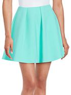Likely Solid A-line Mini Skirt