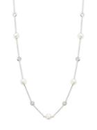 Adriana Orsini White-rhodium Plated Faux Pearl & Crystal Station Necklace