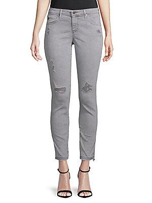 Ag Adriano Goldschmied Distressed Skinny Ankle Jeans