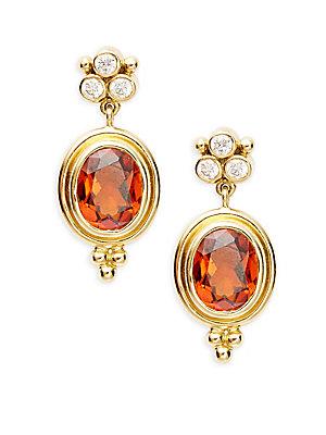 Temple St. Clair Cl Color 18k Yellow Gold Classic Dangle & Drop Earrings