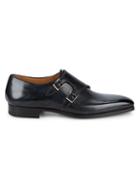 Magnanni Leather Double Monk-strap Shoes