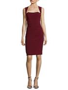 Laundry By Shelli Segal Solid Sqaureneck Dress