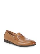 Robert Graham Square Toe Leather Penny Loafers
