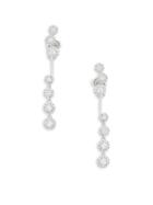 Diana M Jewels 14k White Gold & 0.94 Tcw Diamond Dangle Earrings