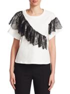 Cinq Sept Mia Lace-trimmed Tee