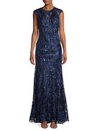 Carmen Marc Valvo Infusion Floral Lace Gown