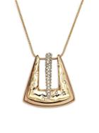 Alexis Bittar Two-tone & Crystal Pendant Necklace