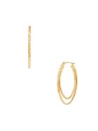 Saks Fifth Avenue 2-piece 14k Yellow Gold Oval Hoop Earrings