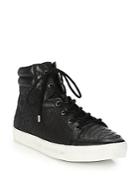 Joie Devon Leather Lace-up High-top Sneakers