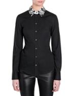 Dolce & Gabbana Embellished-collar Poplin Button-down Shirt