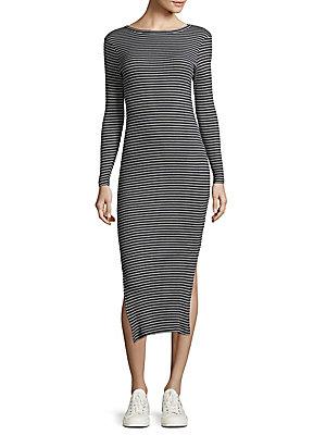 French Connection Striped Cotton Bodycon Dress
