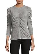 Rebecca Taylor Long Sleeve Ruched Jersey Top