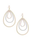 Saks Fifth Avenue Triple Ring Drop Earrings