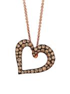 Le Vian 14k Strawberry Gold Heart Pendant Necklace