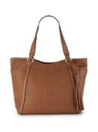 Cole Haan Basket-weave Leather Tote