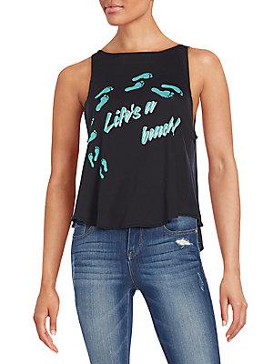 Wildfox Cropped Life's A Beach Cassidy Tank