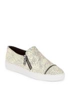 Michael Kors Collection Grayson Crackle Leather Sneakers