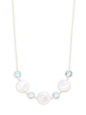Saks Fifth Avenue Mother-of-pearl & Blue Quartz Necklace