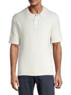 Helmut Lang Ribbed Cotton-blend Polo