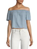 Mother Off-the-shoulder Cotton Top