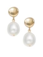 Saks Fifth Avenue 9mm-11mm Oval Freshwater Pearl & 14k Yellow Gold Drop Earrings