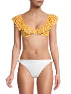 Caroline Constas Anastasia Polka Dot-print Bikini Top
