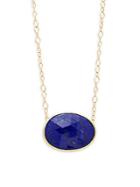 Marco Bicego Lunaria Lapis And 18k Yellow Gold Pendant Necklace