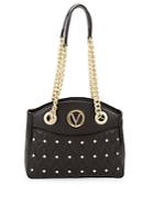 Valentino By Mario Valentino Camelie Studded Leather Shoulder Bag
