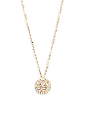 Suzanne Kalan White Sapphire And 14k Yellow Gold Pendant Necklace