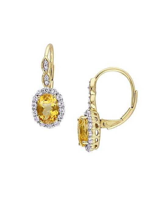 Sonatina 14k Yellow Gold & Multi-stone Drop Earrings