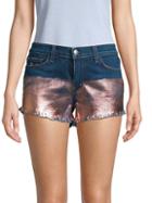 L'agence Zoe Perfect-fit Metallic-front Shorts