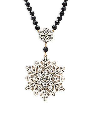 Heidi Daus Crystal Snowflake Pendant Necklace