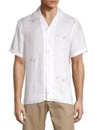 Saks Fifth Avenue Sail-print Linen Shirt