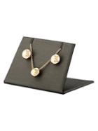 Saks Fifth Avenue 14k Gold Pendant Necklace & Earrings Set