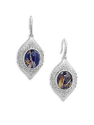 Armenta New World Gemstone & Diamond Marquis Drop Earrings