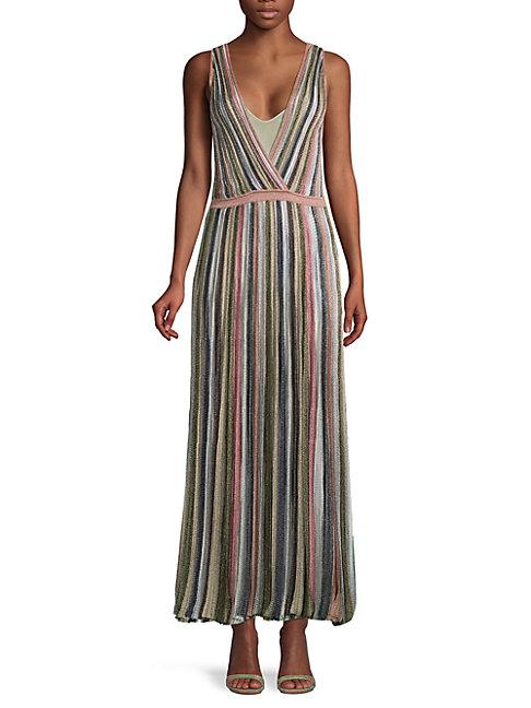 Missoni Sleeveless Long Striped Silk Dress